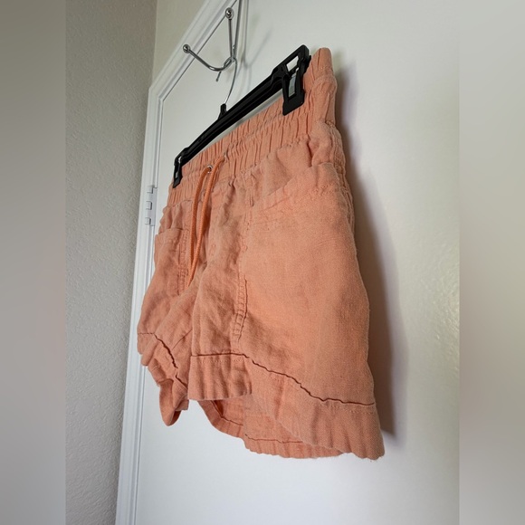 Athleta Cabo Linen 4" Shorts Short Coral Peach Women’s Size 2 Pockets Size 2 - Picture 4 of 7